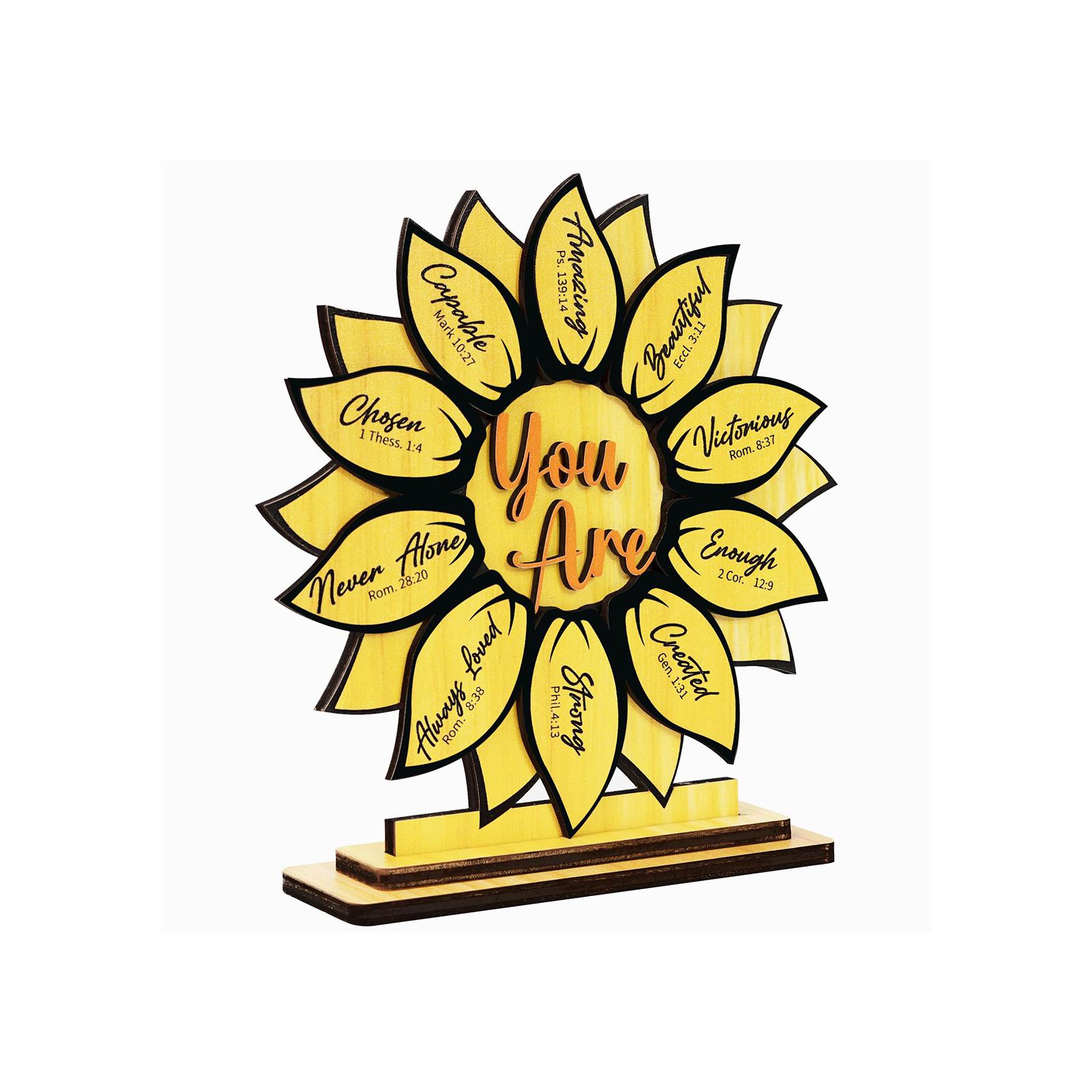 Sunflower Home Decor, Inspirational Gift - Wooden Sunflower Sign - Suitable For Women, Girlfriends, And Daughters; Can Be Placed Home Bookshelf. One Size
Sunflower Home Decor, Inspirational Gift - Wooden Sunflower Sign - Suitable For Women, Girlfriends, And Daughters; Can Be Placed Home Bookshelf. One Size