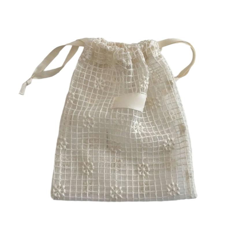 Elegant Sheer Net Drawstring Pouches For Jewelry Storage Travel Essential Set Organization Lace Trim Accessories Bag Small
Elegant Sheer Net Drawstring Pouches For Jewelry Storage Travel Essential Set Organization Lace Trim Accessories Bag Small