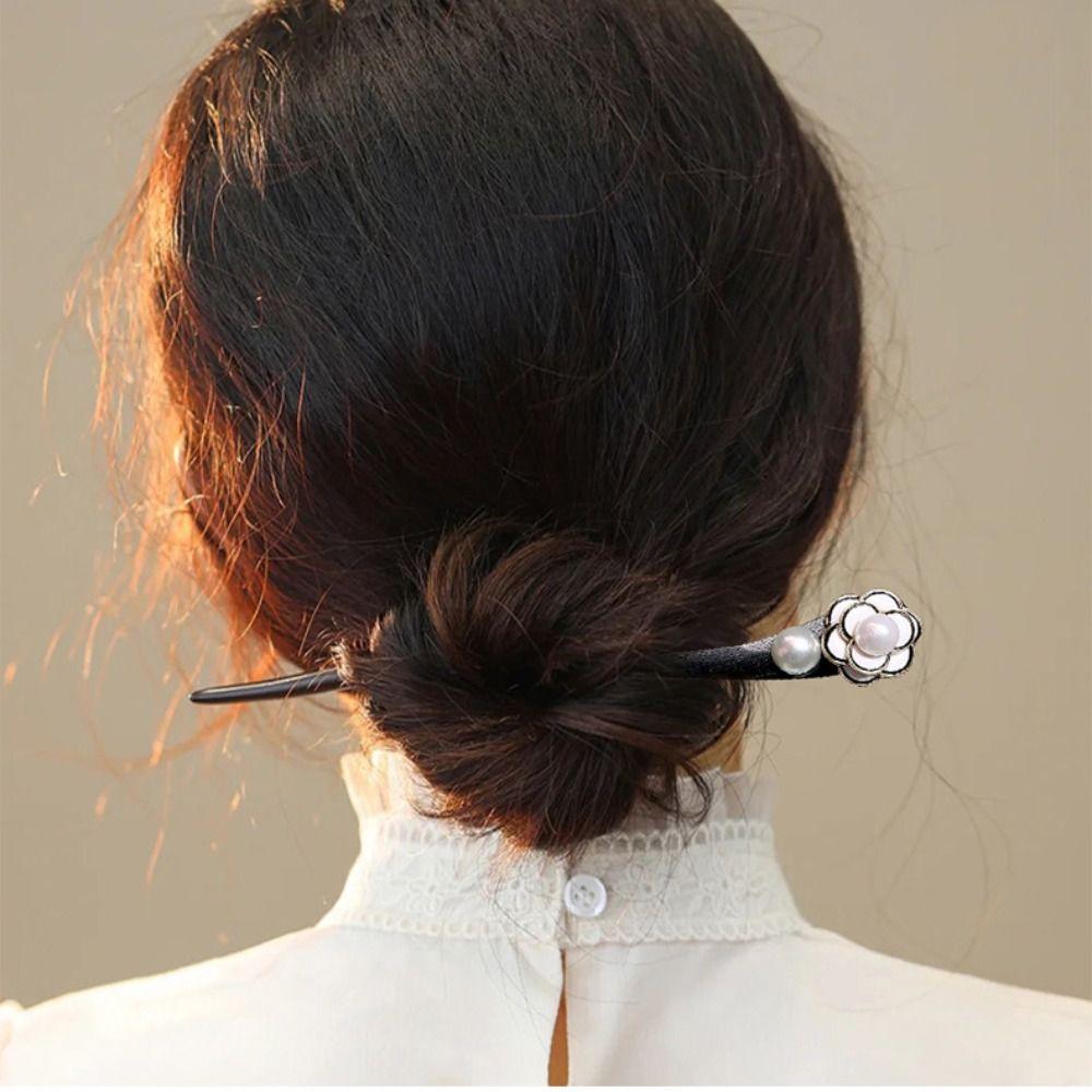 Chinese Wooden Flower Pearl Hairpin Women Headdress Camellia Hairstick Hair Styling Accessory
Chinese Wooden Flower Pearl Hairpin Women Headdress Camellia Hairstick Hair Styling Accessory