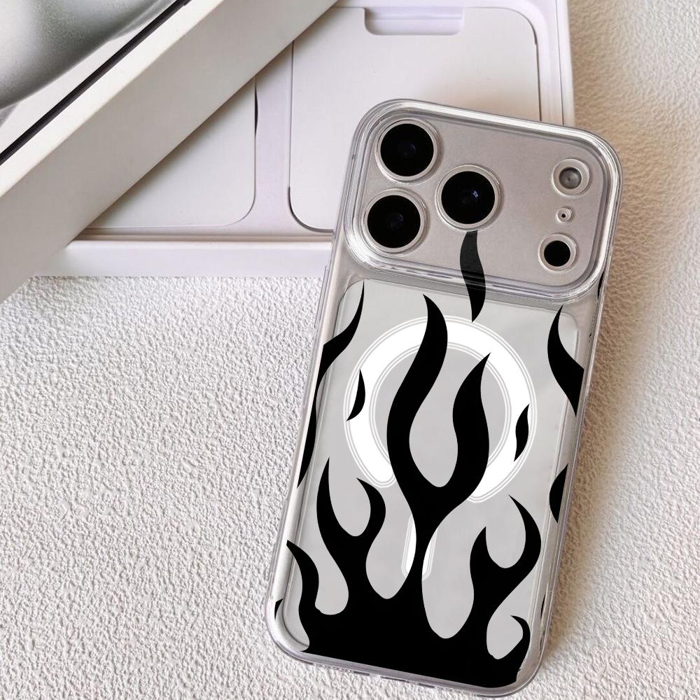 Black Flame Phone Case For iPhone 17 16 15 14 13 12 Pro Max Plus With Magnetic Crystal Clear Case Wireless Charge iPhone 15 Pro Max
Black Flame Phone Case For iPhone 17 16 15 14 13 12 Pro Max Plus With Magnetic Crystal Clear Case Wireless Charge iPhone 15 Pro Max