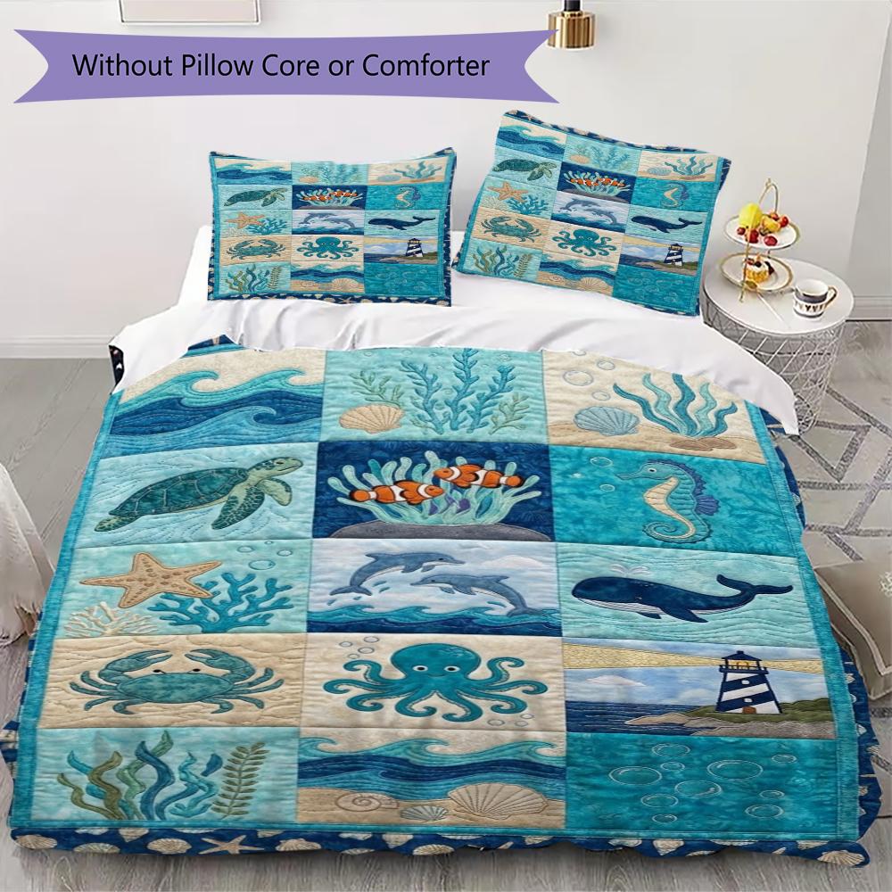 Ocean Pattern Bedding uilt Set uilt Cover Pillowcase Home Decoration Birthday Gift (1 * duvet cover + 2 * pillowcase without core)101 135x200cm
Ocean Pattern Bedding uilt Set uilt Cover Pillowcase Home Decoration Birthday Gift (1 * duvet cover + 2 * pillowcase without core)101 135x200cm