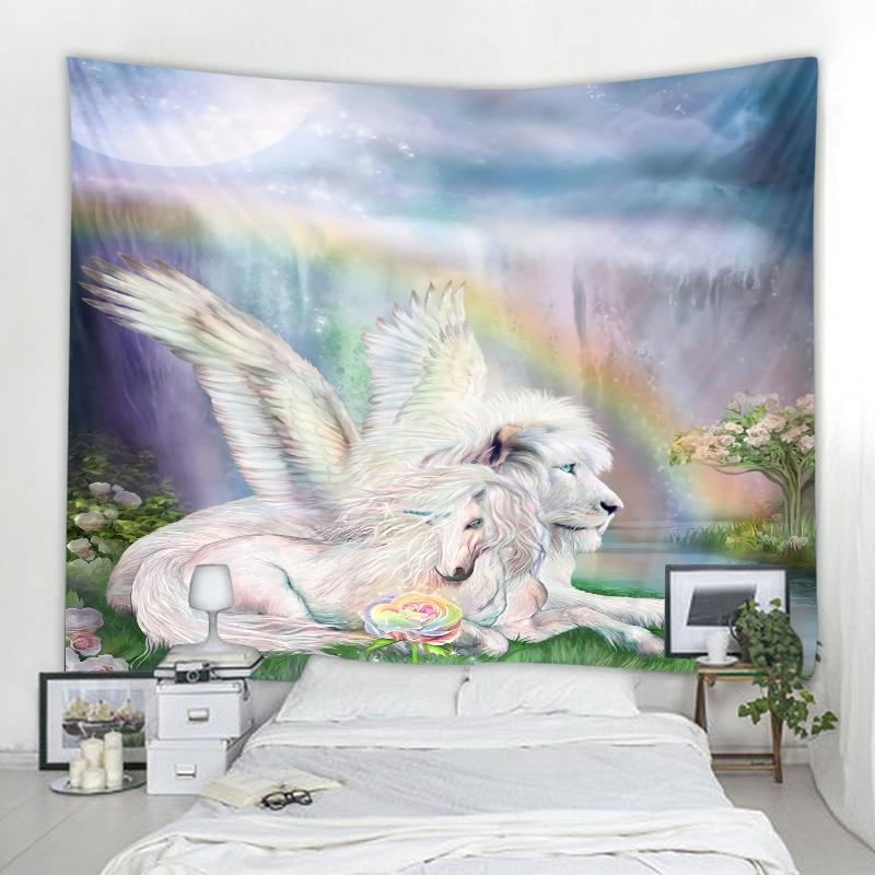 3D Фэнтезийный гобелен со львом, богемный гобелен, скандинавский художественный стиль, украшение, настенный подвесной гобелен для спальни, эстетика домашнего декора 100X75CM
3D Фэнтезийный гобелен со львом, богемный гобелен, скандинавский художественный стиль, украшение, настенный подвесной гобелен для спальни, эстетика домашнего декора 100X75CM