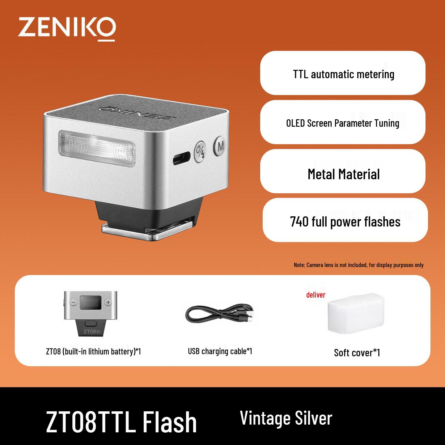ZENIKO ZT08 TTL Automatic Camera Flash for Canon Hot Shoe - Compatible with All Models
ZENIKO ZT08 TTL Automatic Camera Flash for Canon Hot Shoe - Compatible with All Models