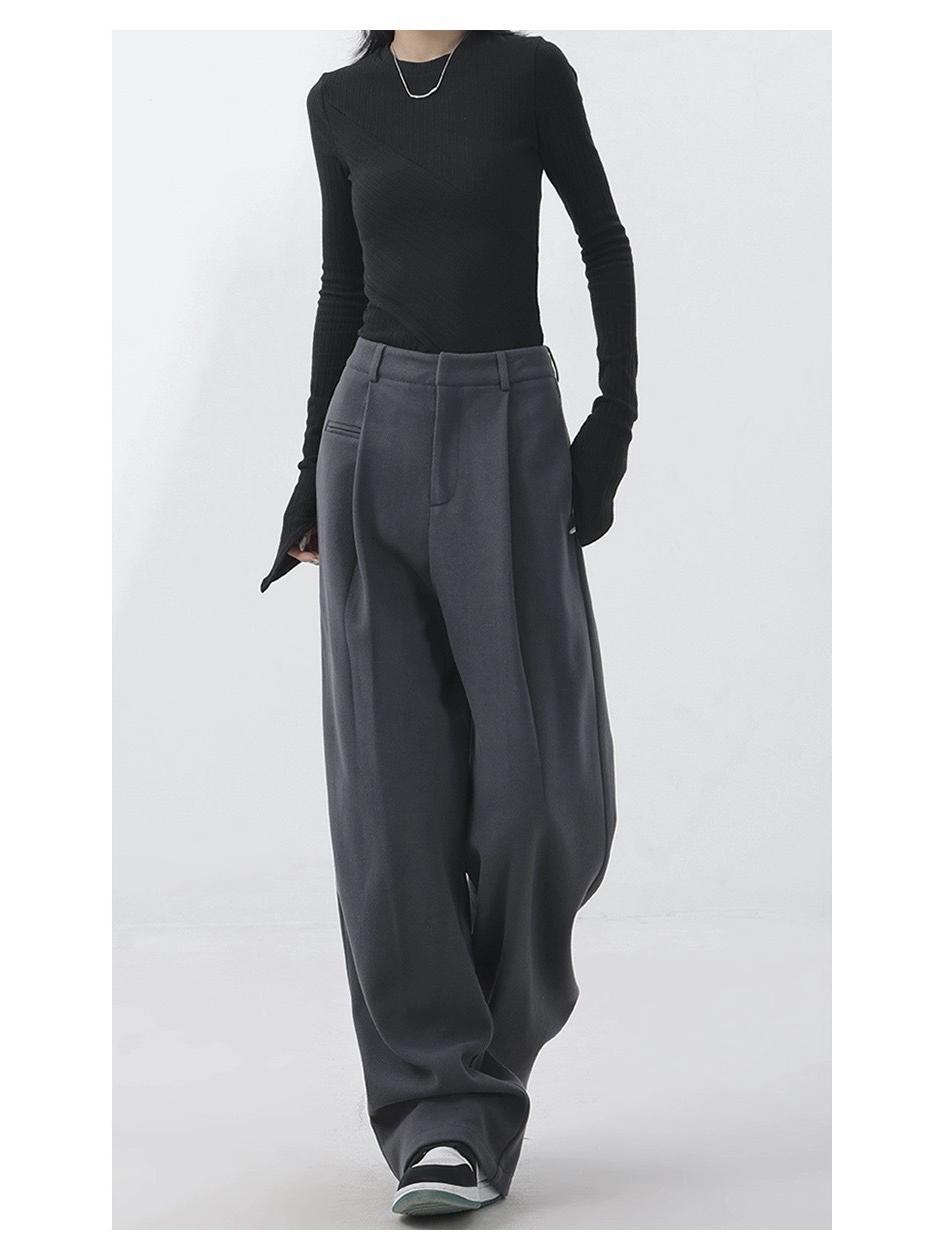 Retro Slimming Melange Wide-Leg Pants for Women - Autumn/Winter Collection Small сірий колір
Retro Slimming Melange Wide-Leg Pants for Women - Autumn/Winter Collection Small сірий колір