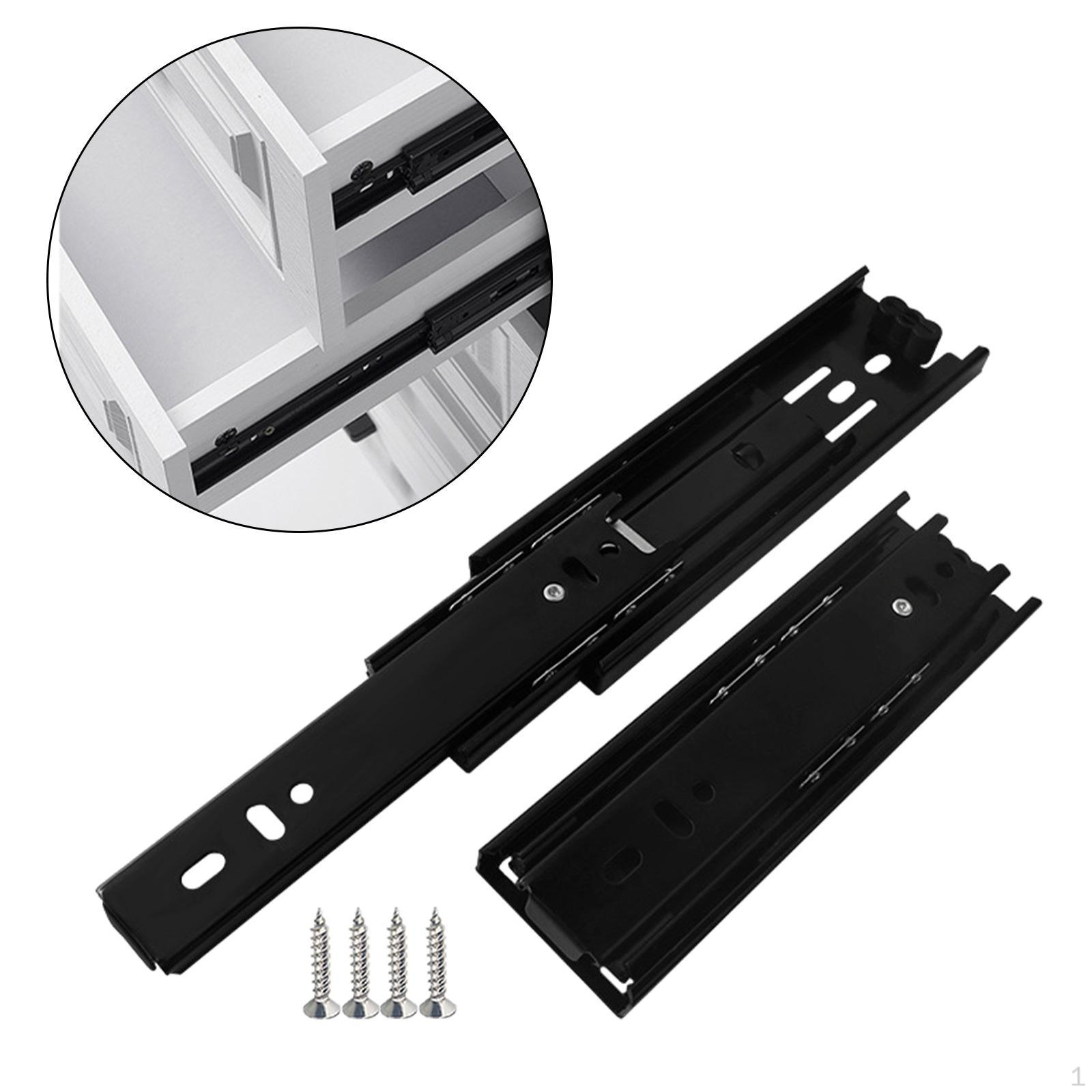 Направляющие для ящиков шкафа, сменные, металлические, универсальные, бесшумные, прочные направляющие рельсы для Length 6 inch чёрный
Направляющие для ящиков шкафа, сменные, металлические, универсальные, бесшумные, прочные направляющие рельсы для Length 6 inch чёрный