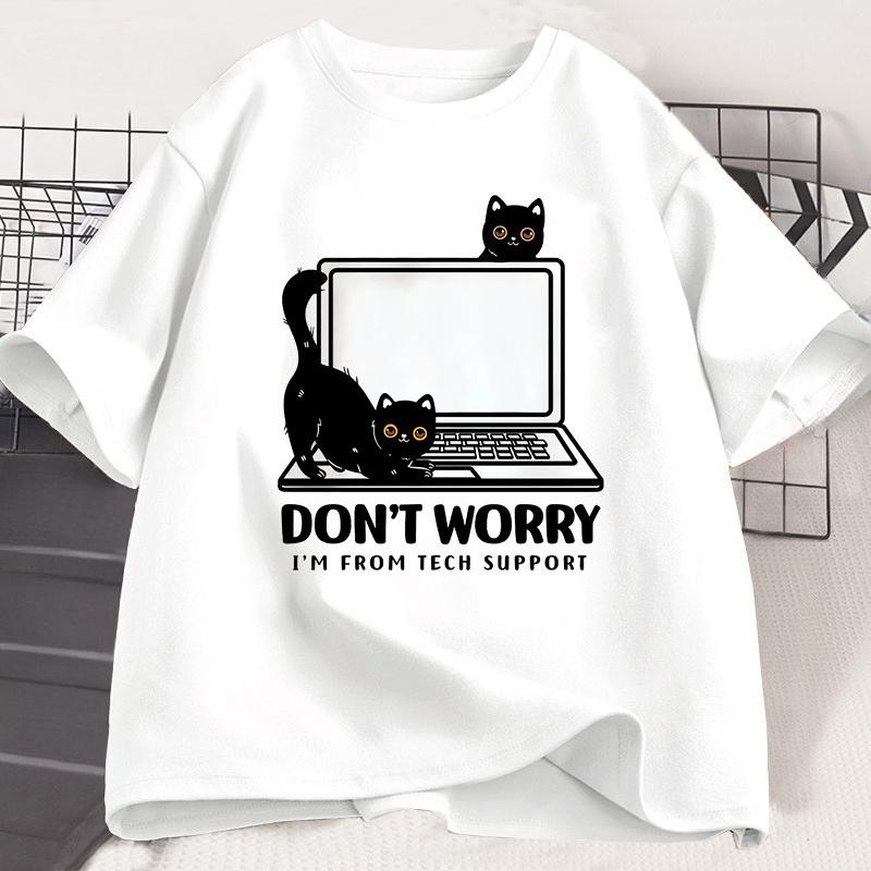 Dont Worry Im From Tech Support Cat T Shirt Funny Cat TShirt Cat Lover Tee Gift Clothes Summer Cotton Shortsleeve Tops 4XL
Dont Worry Im From Tech Support Cat T Shirt Funny Cat TShirt Cat Lover Tee Gift Clothes Summer Cotton Shortsleeve Tops 4XL
