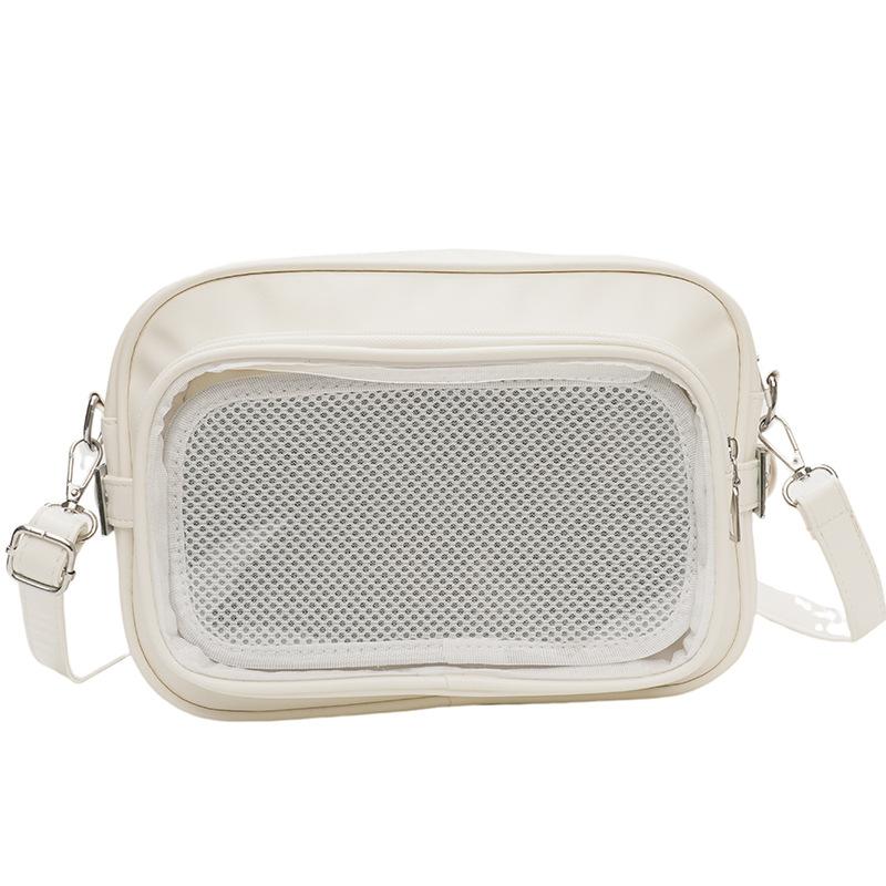 Fashion Small Ita Bag Simple PU Leather Ita Crossbody Purse PVC Clear Window Pin Display Ita Messenger Bag Lady Shoulder Pouch
Fashion Small Ita Bag Simple PU Leather Ita Crossbody Purse PVC Clear Window Pin Display Ita Messenger Bag Lady Shoulder Pouch