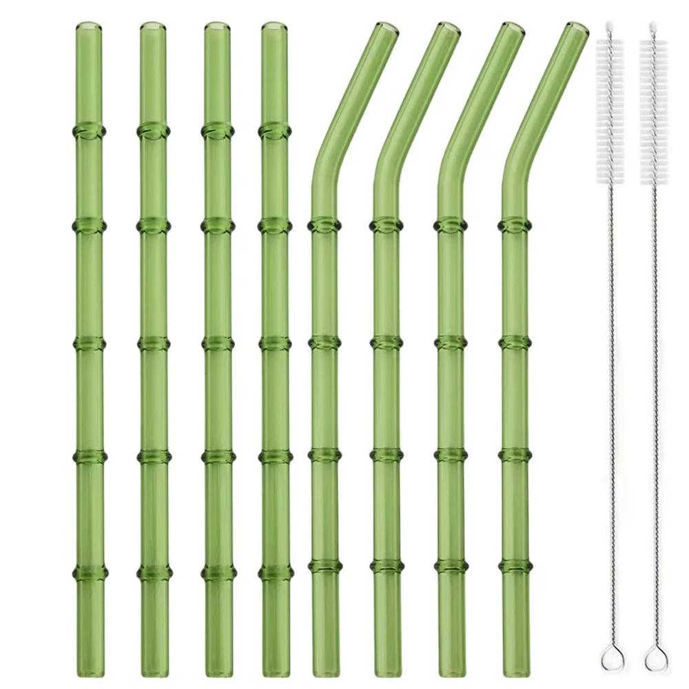 8Pcs Reusable Glass Drinking Straw Green Bamboo Shape Drinking Straws with Brush Cocktail Straw Bar Accessory
8Pcs Reusable Glass Drinking Straw Green Bamboo Shape Drinking Straws with Brush Cocktail Straw Bar Accessory