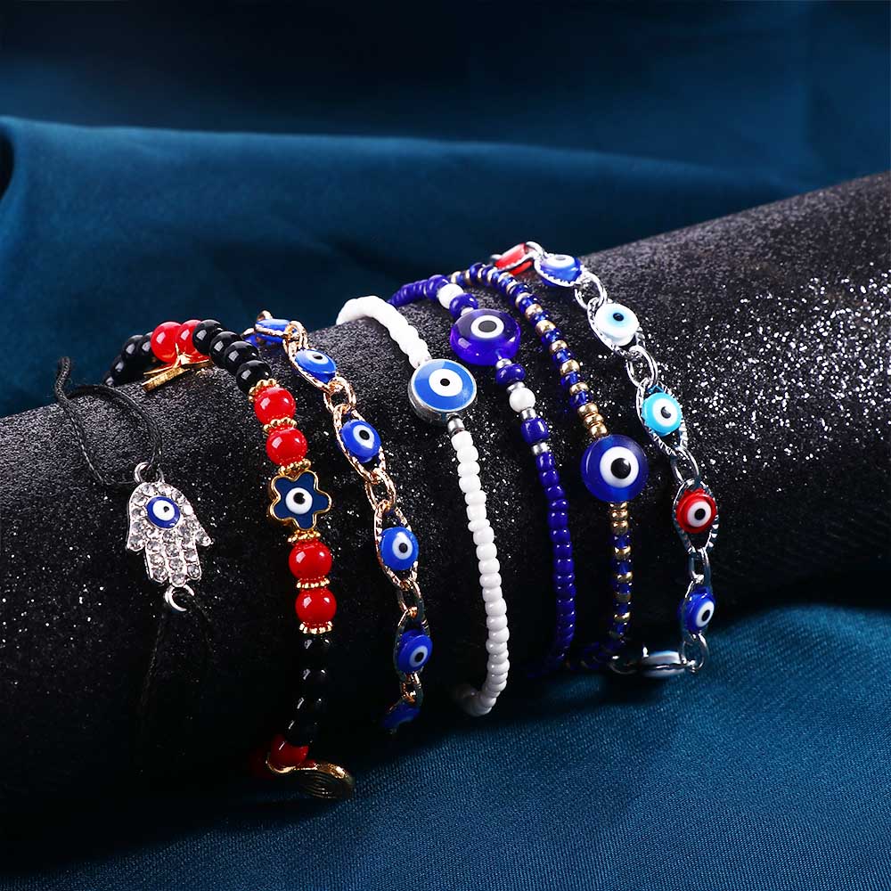 Rhinestone Good Luck Pendant Korean Style Bracelet Demon Eye Bracelet Bead Chain Gift For Women
Rhinestone Good Luck Pendant Korean Style Bracelet Demon Eye Bracelet Bead Chain Gift For Women