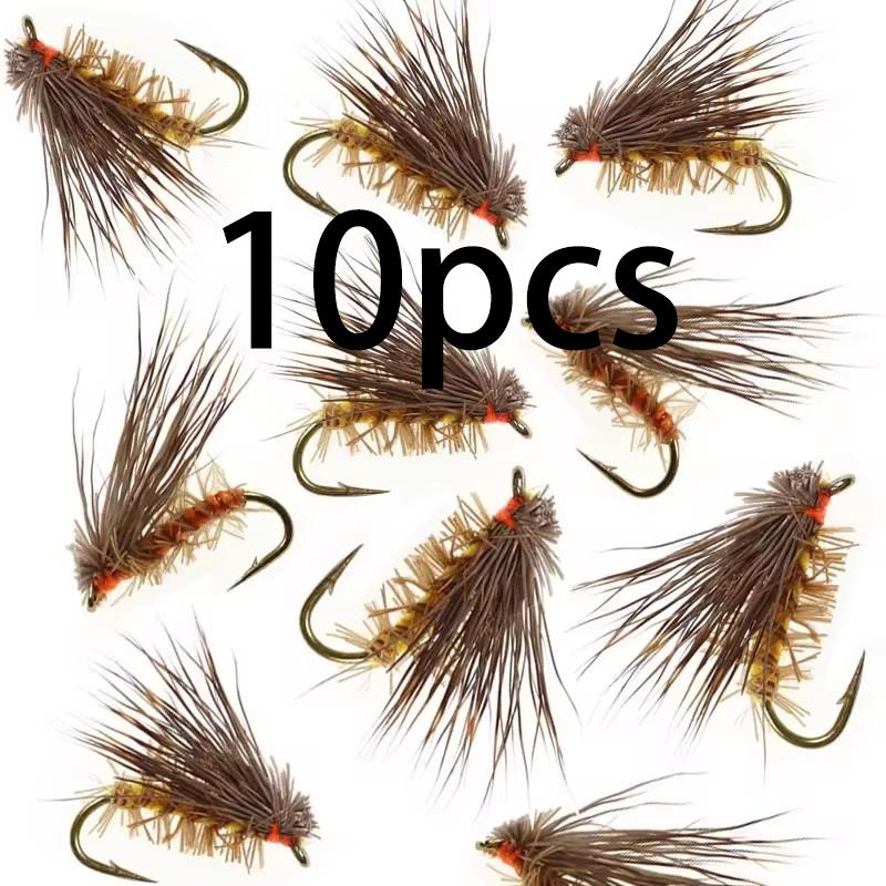 10 шт./лот Искусственная приманка-наживка Олений волос Сухая мушка для рыбалки нахлыстом Мягкая приманка для морского окуня и форели Плавающая приманка Аксессуары
10 шт./лот Искусственная приманка-наживка Олений волос Сухая мушка для рыбалки нахлыстом Мягкая приманка для морского окуня и форели Плавающая приманка Аксессуары