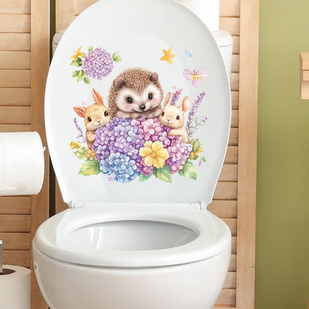 Cartoon Rabbit Hedgehog Flowers Bathroom Toilet Beautification Decoration Stickers 29*29CM/fun-m403
Cartoon Rabbit Hedgehog Flowers Bathroom Toilet Beautification Decoration Stickers 29*29CM/fun-m403