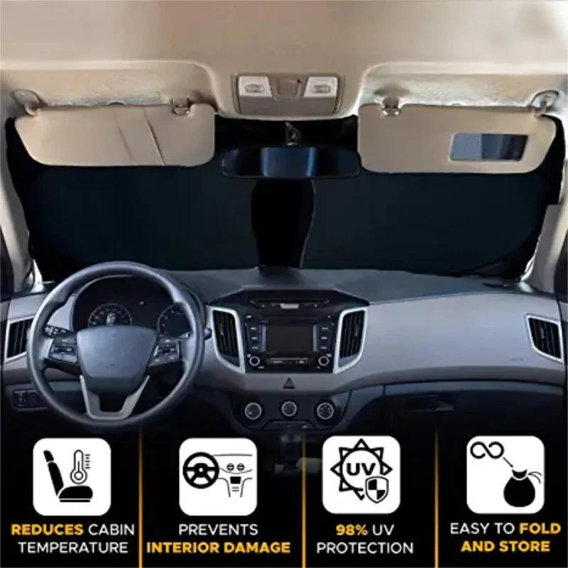 Auto Car Front Windscreen Sun Shade Foldable Reflective Sunshade Windshield Sun Block & Reduce Heat Interior 160 x 85cm
Auto Car Front Windscreen Sun Shade Foldable Reflective Sunshade Windshield Sun Block & Reduce Heat Interior 160 x 85cm