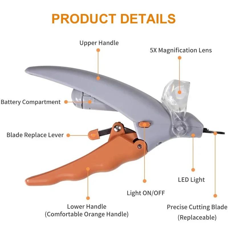 Professional Pet Nail Clipper Scissors LED Light Pet Dog Cat Nail Toe Claw Scissors Nail Trimmer Animal Pet Supplies
Professional Pet Nail Clipper Scissors LED Light Pet Dog Cat Nail Toe Claw Scissors Nail Trimmer Animal Pet Supplies