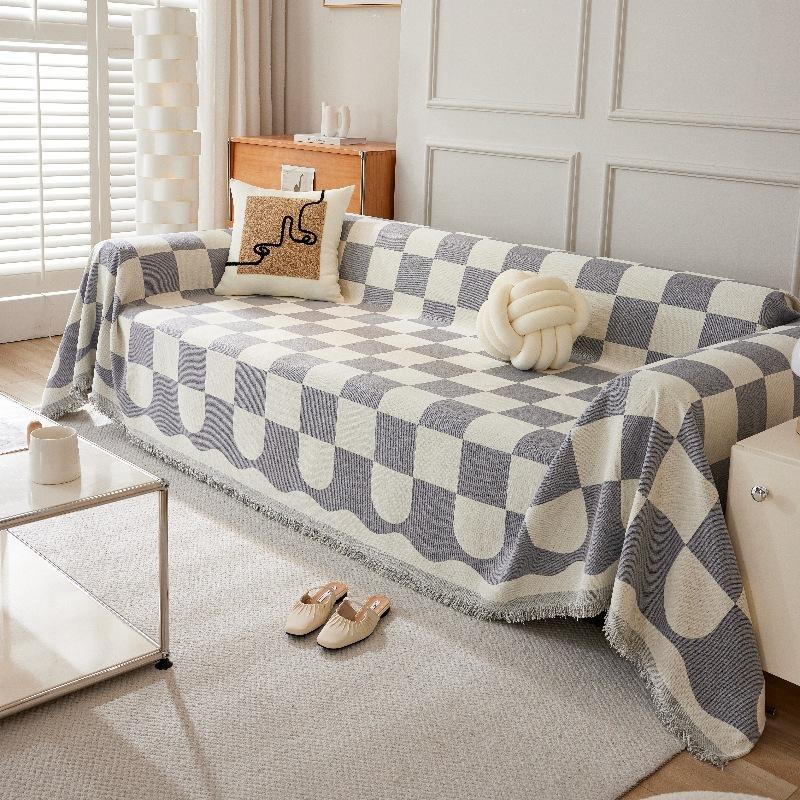 Chenille Black White Chessboard Plaid Sofa Cover Universal One Piece Dust Proof Four Seasons All InJUEusive Backrest Towel JUEoth 180*90cm
Chenille Black White Chessboard Plaid Sofa Cover Universal One Piece Dust Proof Four Seasons All InJUEusive Backrest Towel JUEoth 180*90cm