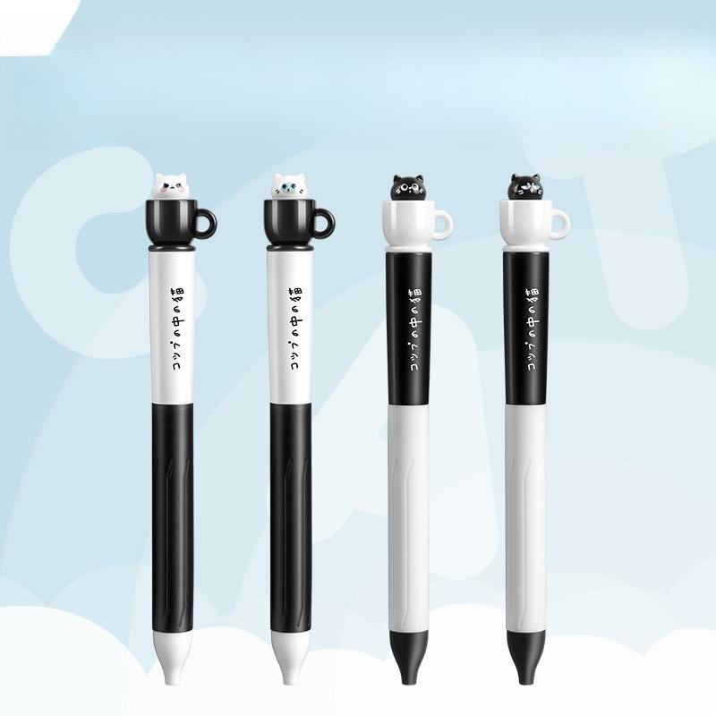 4pcs/lot Teacup Cat Rotating Gel Pen Creative Cute High-looking Brush Question Pen Student Quick-drying Black Pen Stationery
4pcs/lot Teacup Cat Rotating Gel Pen Creative Cute High-looking Brush Question Pen Student Quick-drying Black Pen Stationery