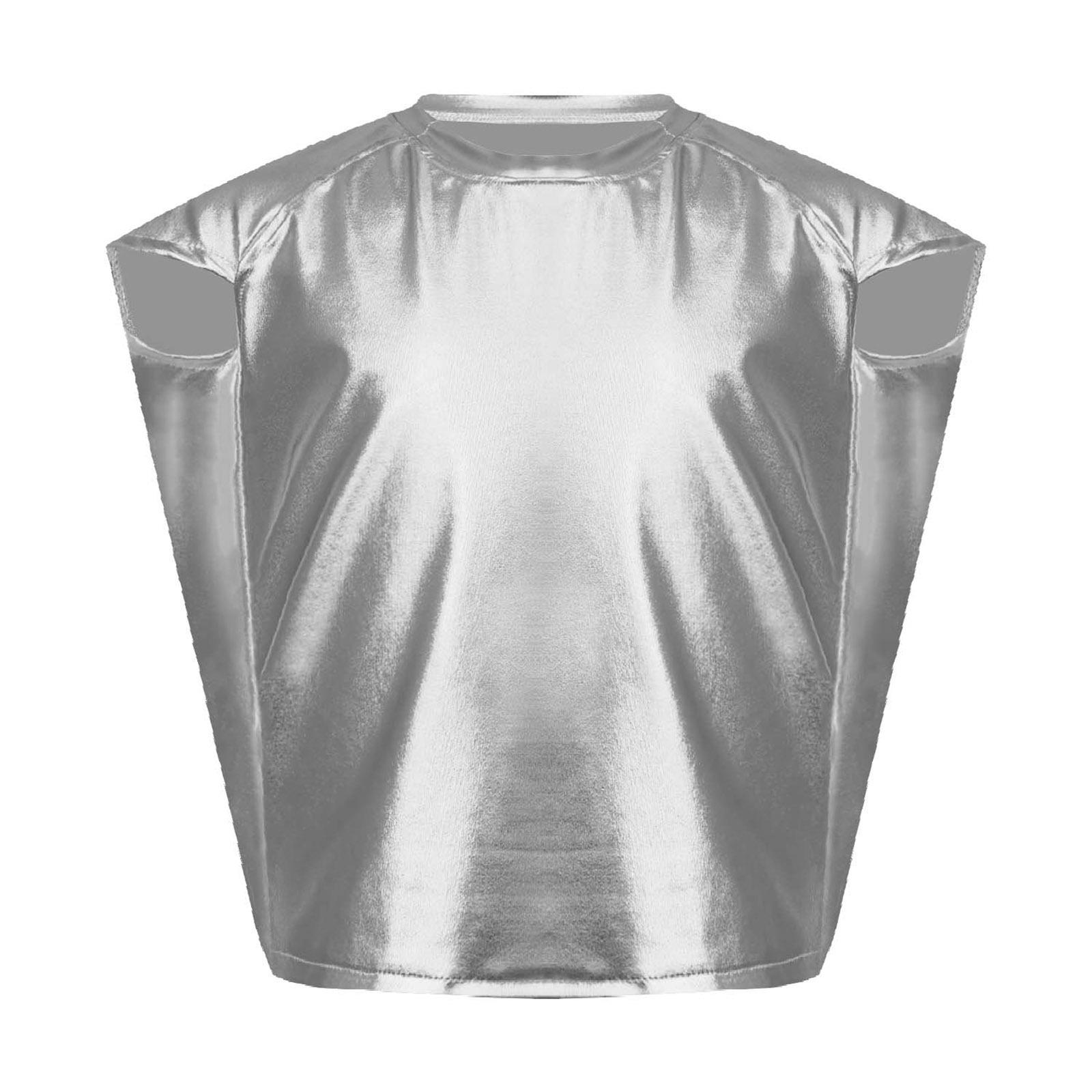 Unisex Kids Dance Top Cap Sleeve Round Neck Metallic T-Shirt For Party Performance Hip Hop Jazz 5-8 Years срібний
Unisex Kids Dance Top Cap Sleeve Round Neck Metallic T-Shirt For Party Performance Hip Hop Jazz 5-8 Years срібний