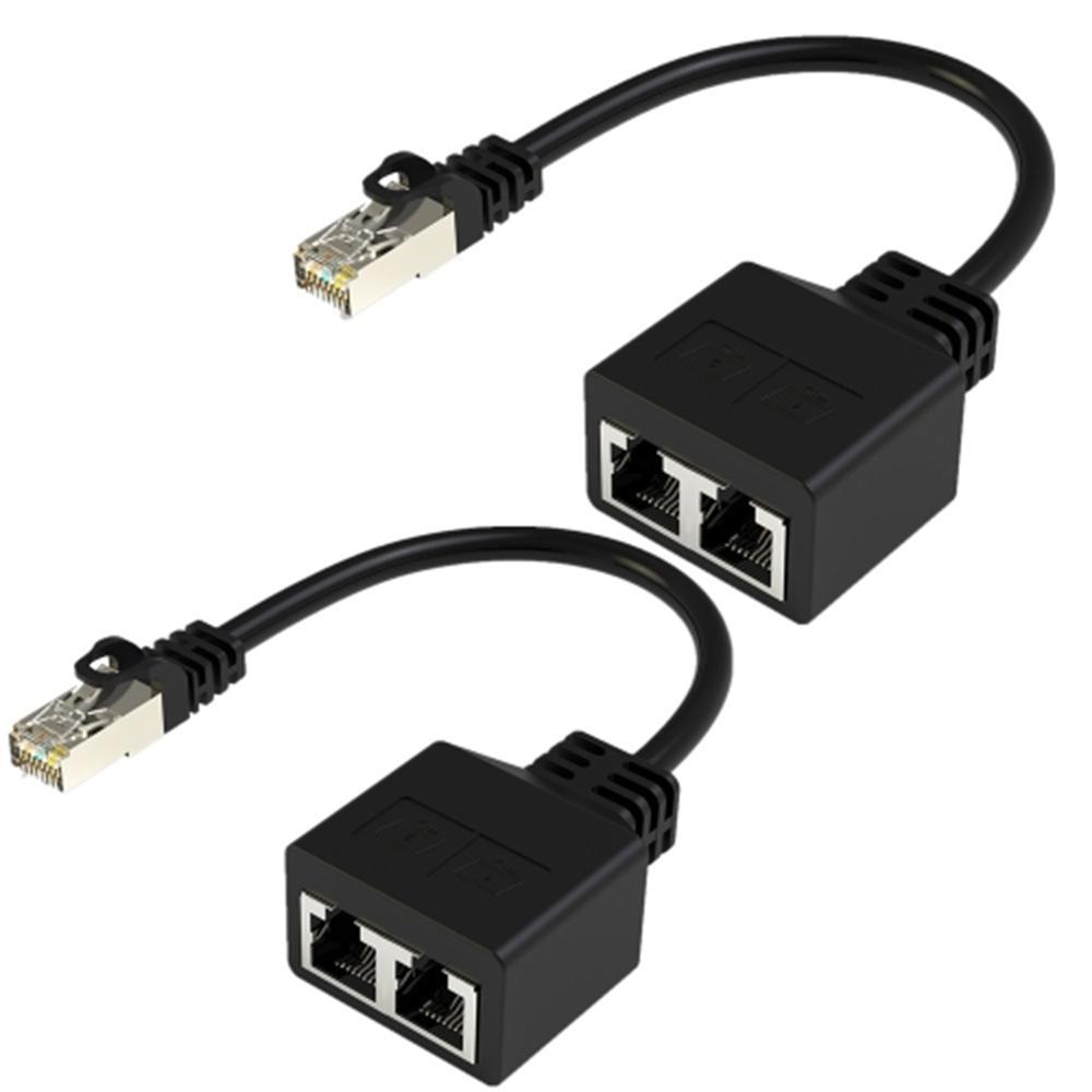 2Pcs 20cm RJ45 8 Core Network Cable Splitter 1 to 2 Ethernet Extension Adapter Compatible with Cat5 Cat6 Cat7 A
2Pcs 20cm RJ45 8 Core Network Cable Splitter 1 to 2 Ethernet Extension Adapter Compatible with Cat5 Cat6 Cat7 A