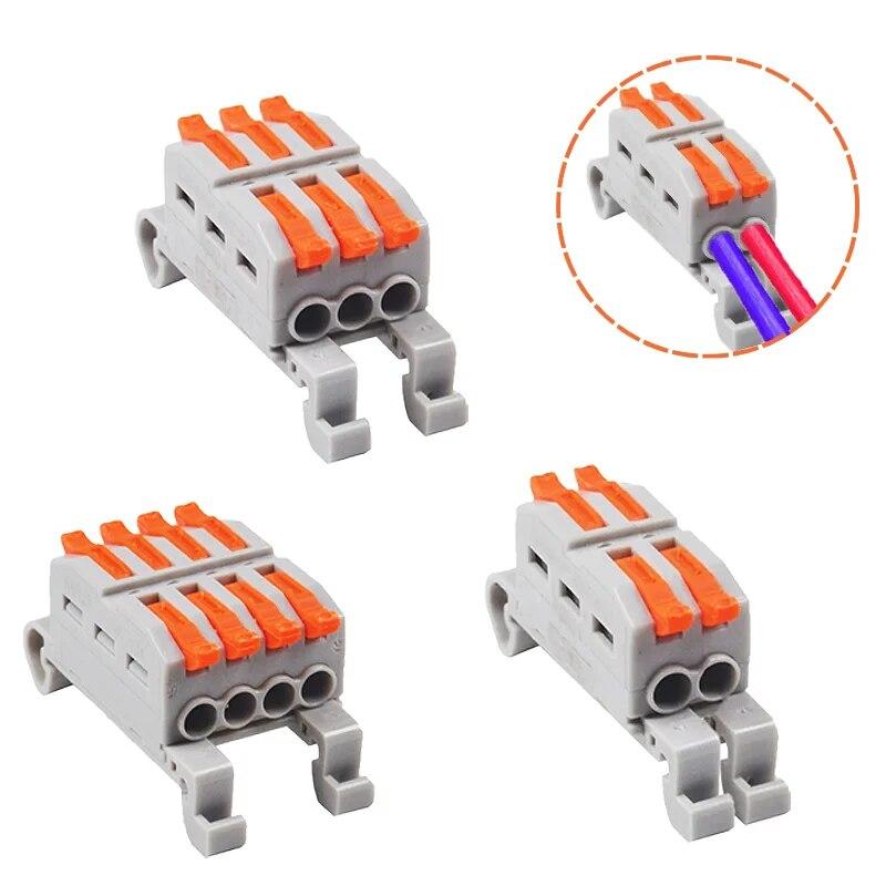 5pcs Rail Type Conjoined Quick Terminal Block Miniature Mini Terminal Block 2 Hole 3 Hole 4 Hole Quick Docking Terminal
5pcs Rail Type Conjoined Quick Terminal Block Miniature Mini Terminal Block 2 Hole 3 Hole 4 Hole Quick Docking Terminal