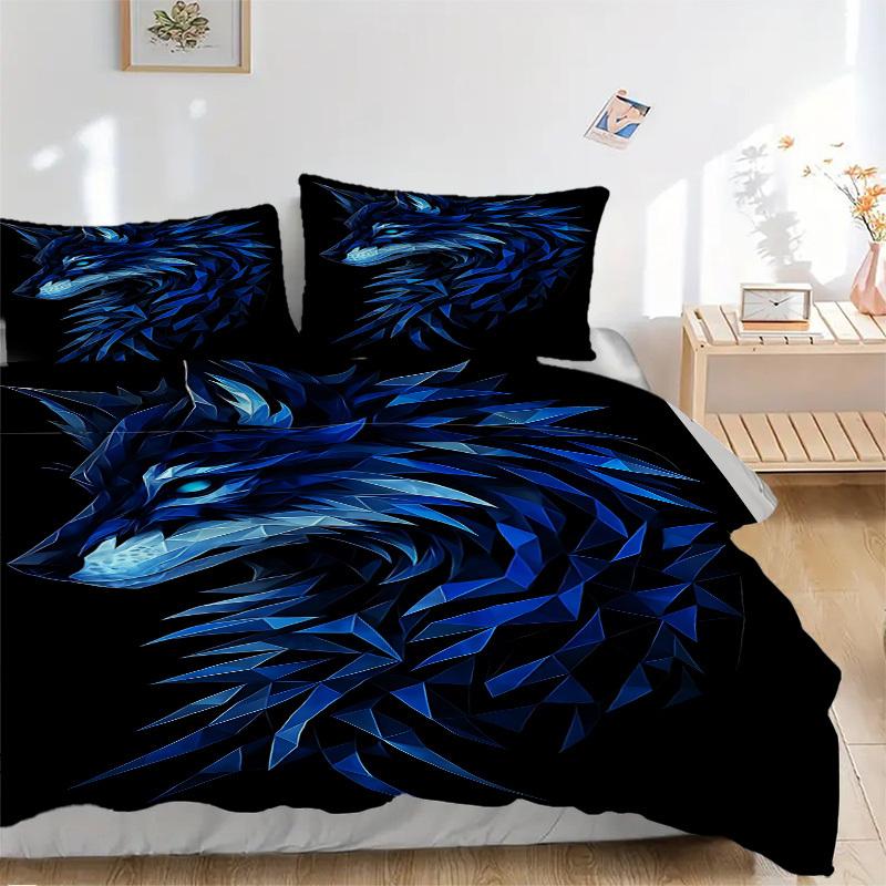 3PCs Blue Wolf Head Design Cover Set, Breathable Fabric, Machine Washable (1 Duvet Cover + 2 Pillowcases) (Without Quilt) yy250911081 135x200cm
3PCs Blue Wolf Head Design Cover Set, Breathable Fabric, Machine Washable (1 Duvet Cover + 2 Pillowcases) (Without Quilt) yy250911081 135x200cm