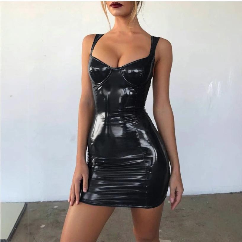 PU Leather Bodycon Mini Dress Sleeveless Spaghetti Strap Fitted Clubwear Shiny Faux Leather Tank Dress for Women Night Out XXL чёрный
PU Leather Bodycon Mini Dress Sleeveless Spaghetti Strap Fitted Clubwear Shiny Faux Leather Tank Dress for Women Night Out XXL чёрный