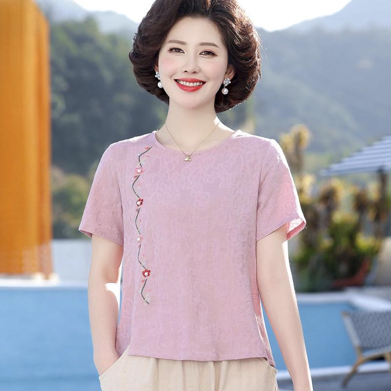 2026 Summer Cotton Linen Chinese Style T-Shirt for Middle-Aged Women - Short Sleeve Mother s Top 2XL (Recommended for 55-60 kg) розовый
2026 Summer Cotton Linen Chinese Style T-Shirt for Middle-Aged Women - Short Sleeve Mother s Top 2XL (Recommended for 55-60 kg) розовый