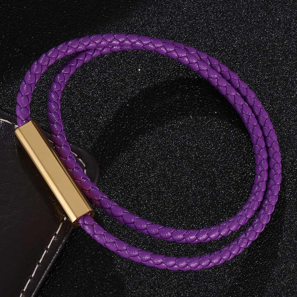 Новый модный фиолетовый плетеный кожаный браслет мужской браслет женский ювелирный многослойный браслет 165mm фиолетовый
Новый модный фиолетовый плетеный кожаный браслет мужской браслет женский ювелирный многослойный браслет 165mm фиолетовый