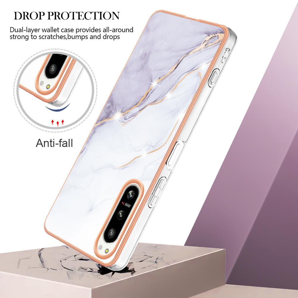 For Sony Xperia 5 IV 5G TPU Case with IMD Marble Pattern Electroplated Back Cover White 006
For Sony Xperia 5 IV 5G TPU Case with IMD Marble Pattern Electroplated Back Cover White 006