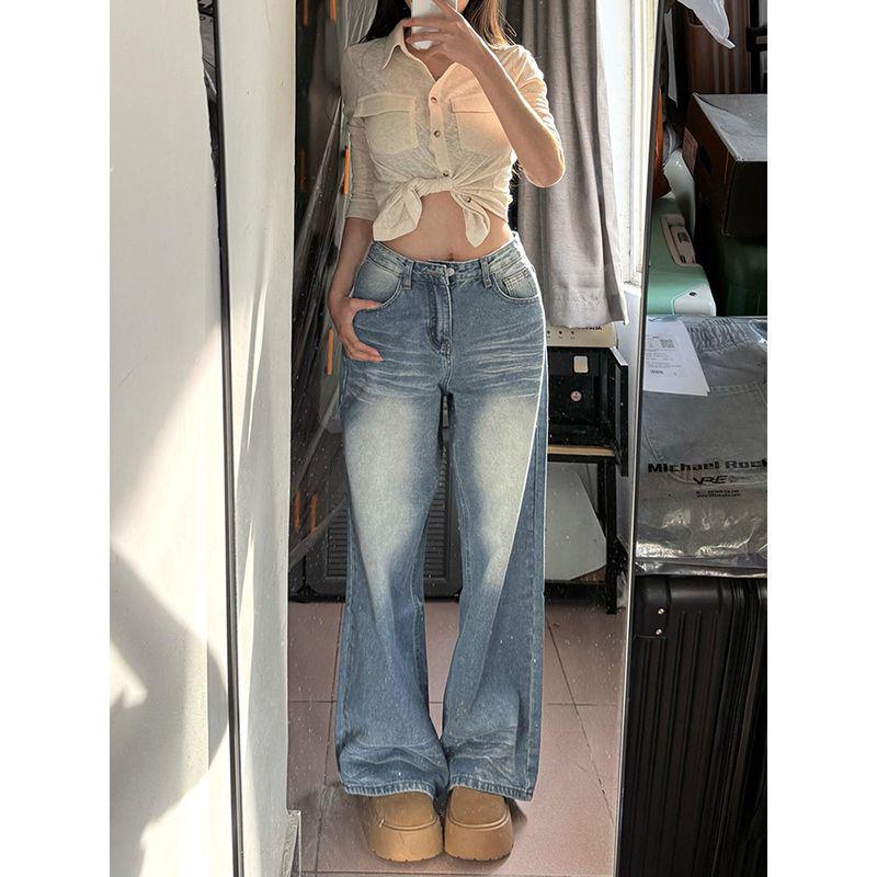 High Waist Plus Size Light Blue Wide Leg Jeans with Crease Design for Tall Women Small
High Waist Plus Size Light Blue Wide Leg Jeans with Crease Design for Tall Women Small