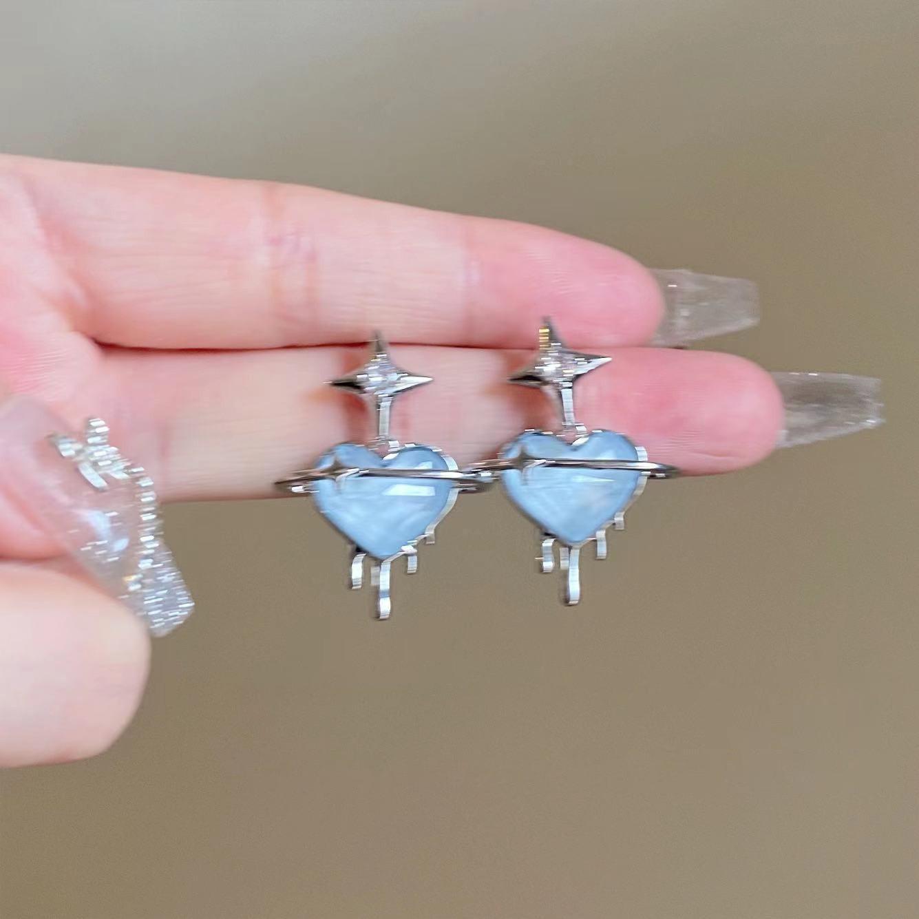 Small Fresh And Sweet Blue Love Earrings Trendy Korean Temperament Stud Earrings Women S Design Sense Atmospheric Silver Needle Earrings
Small Fresh And Sweet Blue Love Earrings Trendy Korean Temperament Stud Earrings Women S Design Sense Atmospheric Silver Needle Earrings