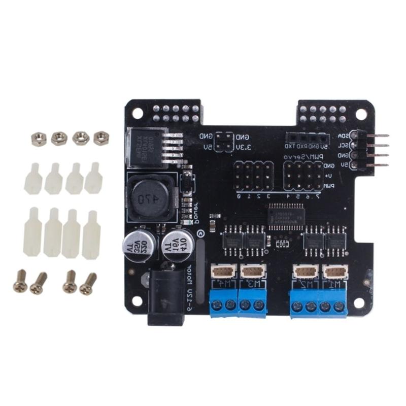Плата драйвера двигуна для Raspberry Pi 4B/3B+ із настроюваною адресою I2C і виходами ШІМ
Плата драйвера двигуна для Raspberry Pi 4B/3B+ із настроюваною адресою I2C і виходами ШІМ