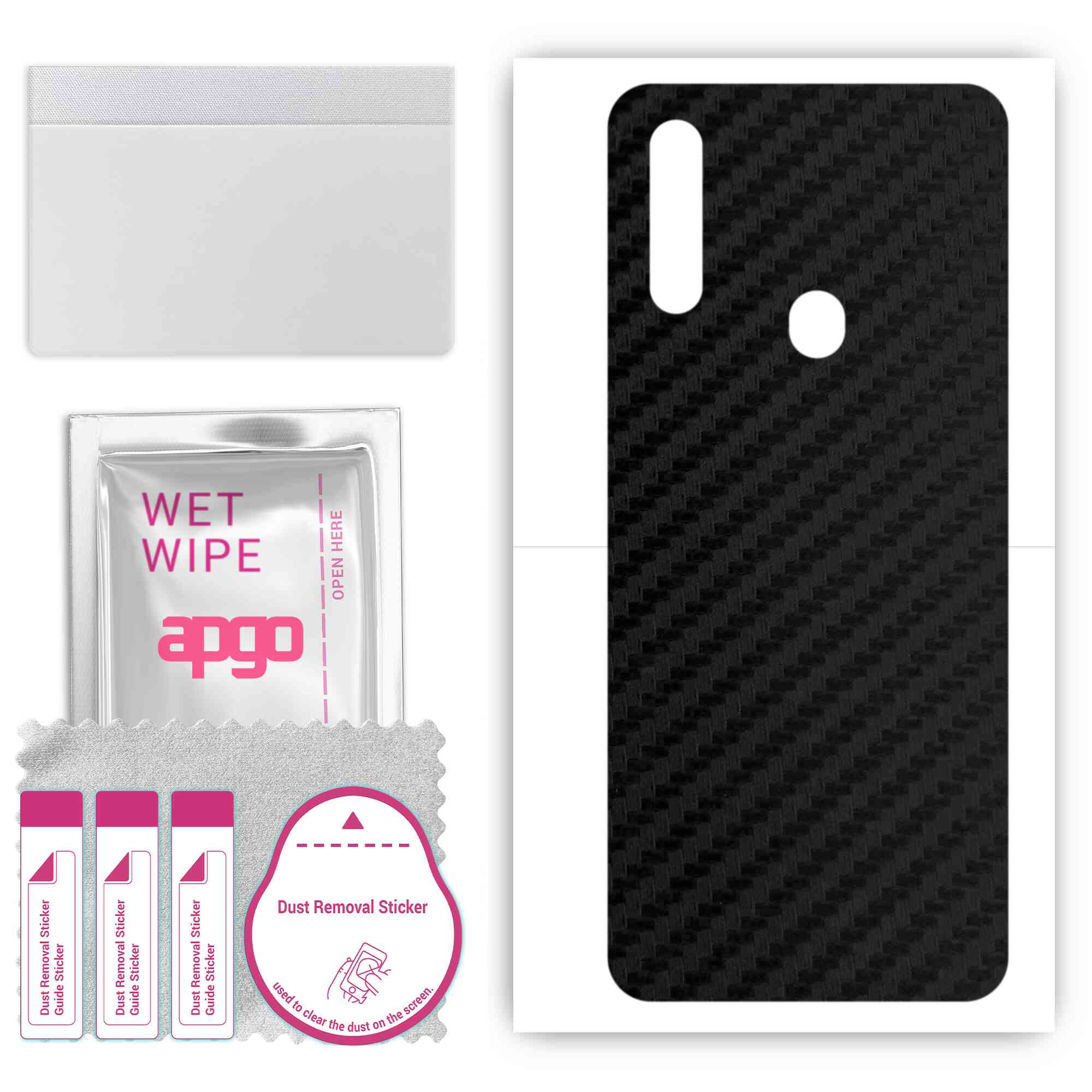 apgo Protective Skin Sticker for the back compatible with Oppo A8, Wrap Film, Foil, Vinyl - Pattern Carbon Black
apgo Protective Skin Sticker for the back compatible with Oppo A8, Wrap Film, Foil, Vinyl - Pattern Carbon Black