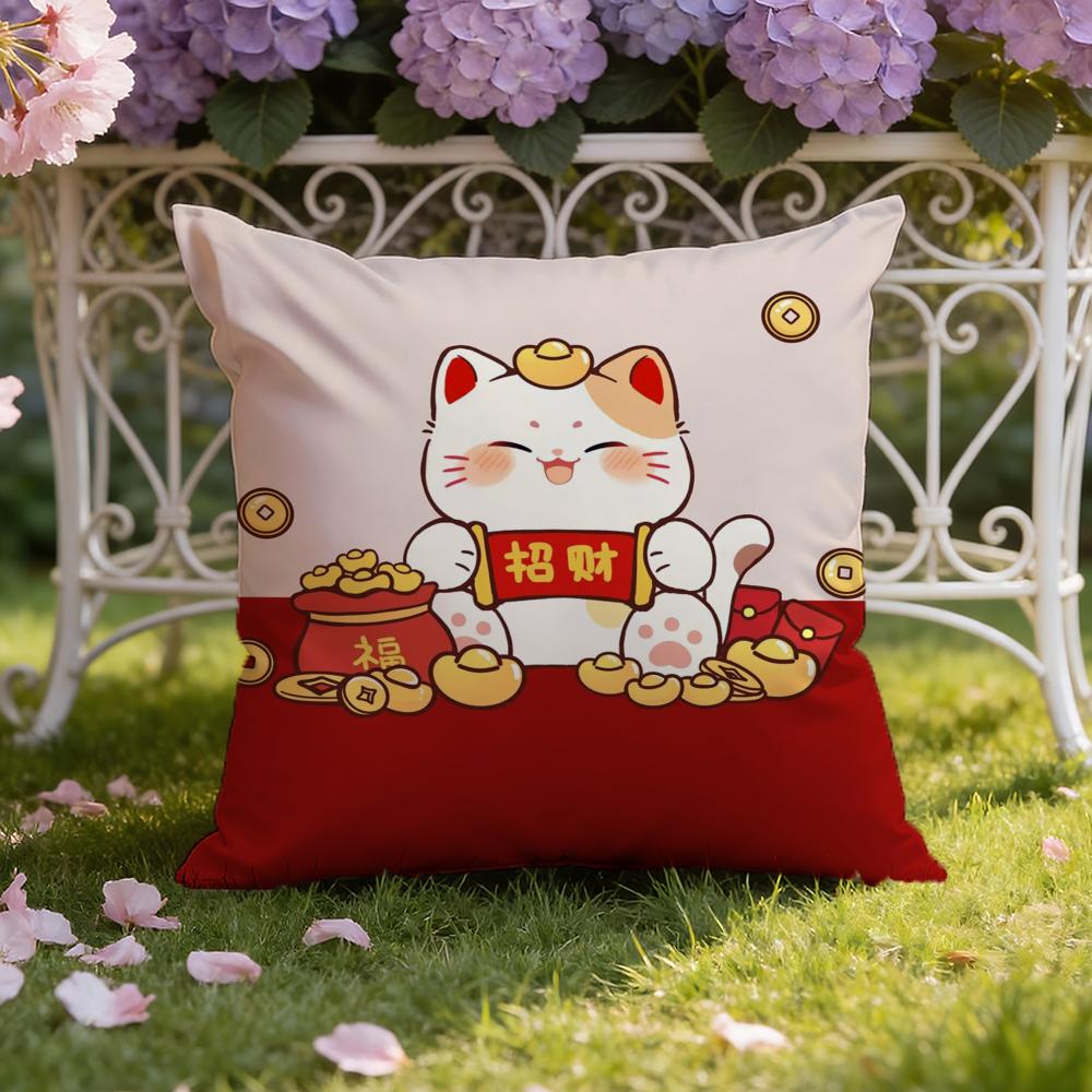 Neko Rich L-Luck Money Cat Cushion Cover Home & Car Dual-Scene Pillow Cover: Reversible for Premium Comfort 30cmx30cm
Neko Rich L-Luck Money Cat Cushion Cover Home & Car Dual-Scene Pillow Cover: Reversible for Premium Comfort 30cmx30cm