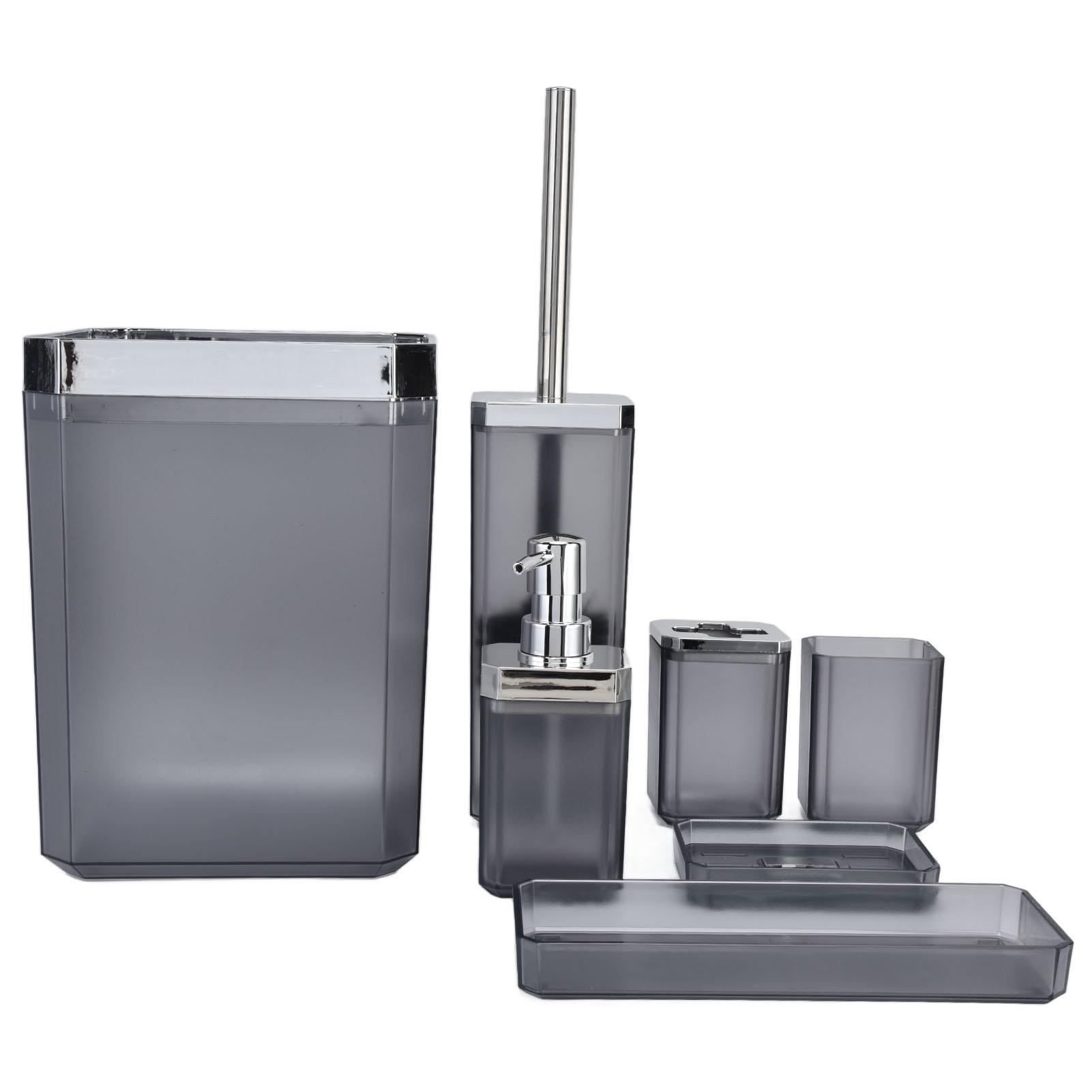 7Pcs Set Plastic Bathroom Accessory Grey Toothbrush Holder Soap Tray Kit for Home Hotel
7Pcs Set Plastic Bathroom Accessory Grey Toothbrush Holder Soap Tray Kit for Home Hotel
