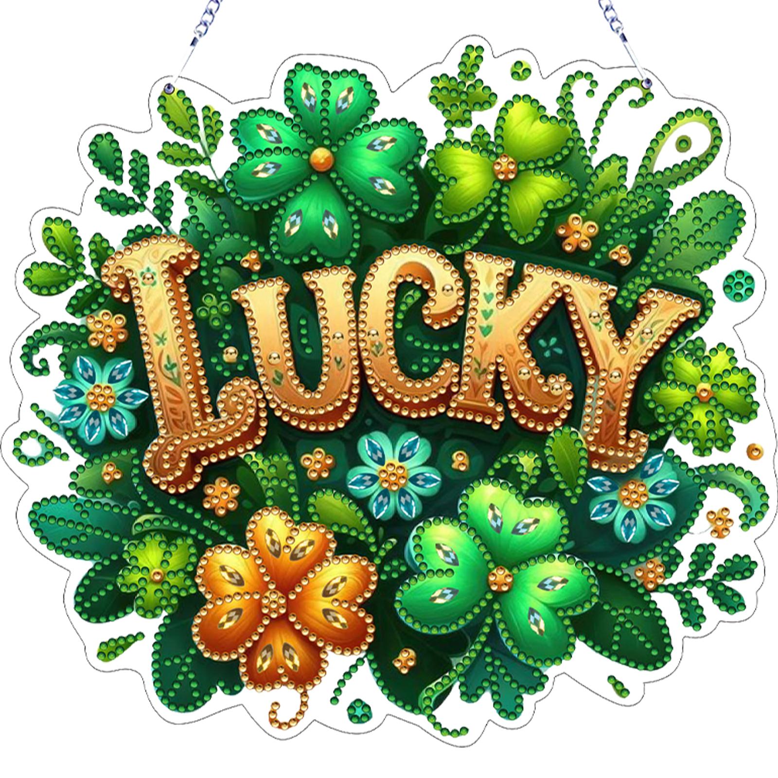 St Patricks Day DIY 2D Flat Acrylic Hanging Diamond Art Kits Diamond Painting Dots Pendant for Home Garden Wall Decoration
St Patricks Day DIY 2D Flat Acrylic Hanging Diamond Art Kits Diamond Painting Dots Pendant for Home Garden Wall Decoration