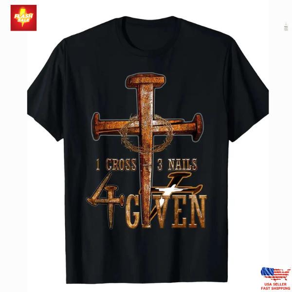 Men’s Christian T-Shirt 1 Cross 3 Nails 4 Giving Religious Faith Tee 100% Cotton Unisex T-Shirt L
Men’s Christian T-Shirt 1 Cross 3 Nails 4 Giving Religious Faith Tee 100% Cotton Unisex T-Shirt L