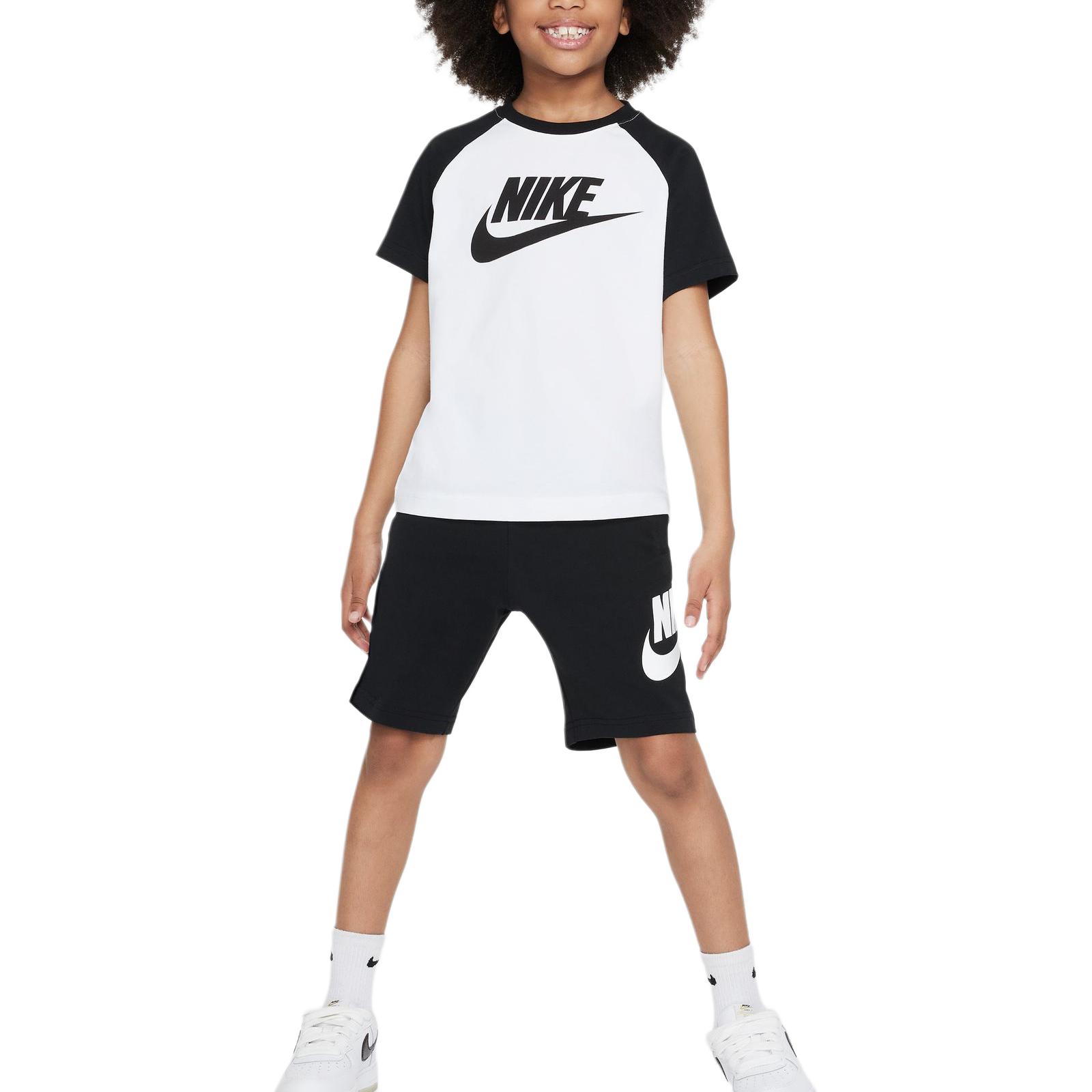 Nike Color Block Letter Print Short Sleeve T-Shirt And Mid Waist Shorts Casual Sports Set Kids sets Black HM9274-010 M
Nike Color Block Letter Print Short Sleeve T-Shirt And Mid Waist Shorts Casual Sports Set Kids sets Black HM9274-010 M