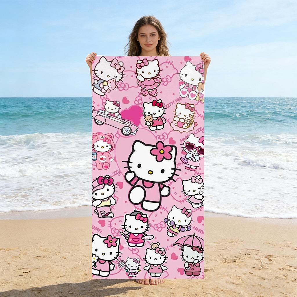 1pc Hello Kitty Beach Towel, Quick-Dry Lightweight Print Towel for Swimming, Surfing, Camping, Unisex Holiday Gift W30*H60(CM)
1pc Hello Kitty Beach Towel, Quick-Dry Lightweight Print Towel for Swimming, Surfing, Camping, Unisex Holiday Gift W30*H60(CM)