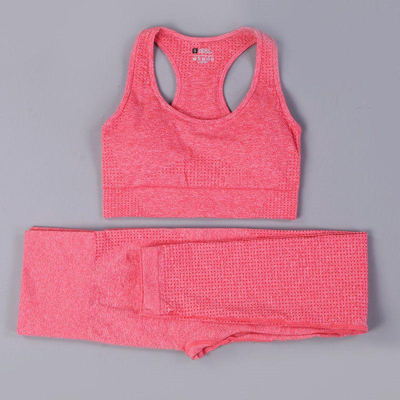 Fashion Points Seamless Yoga Clothes Suit Two-piece Set High Waist Hip Raise Fitness Pants Running Sports Bra Vest Ma Hong M
Fashion Points Seamless Yoga Clothes Suit Two-piece Set High Waist Hip Raise Fitness Pants Running Sports Bra Vest Ma Hong M