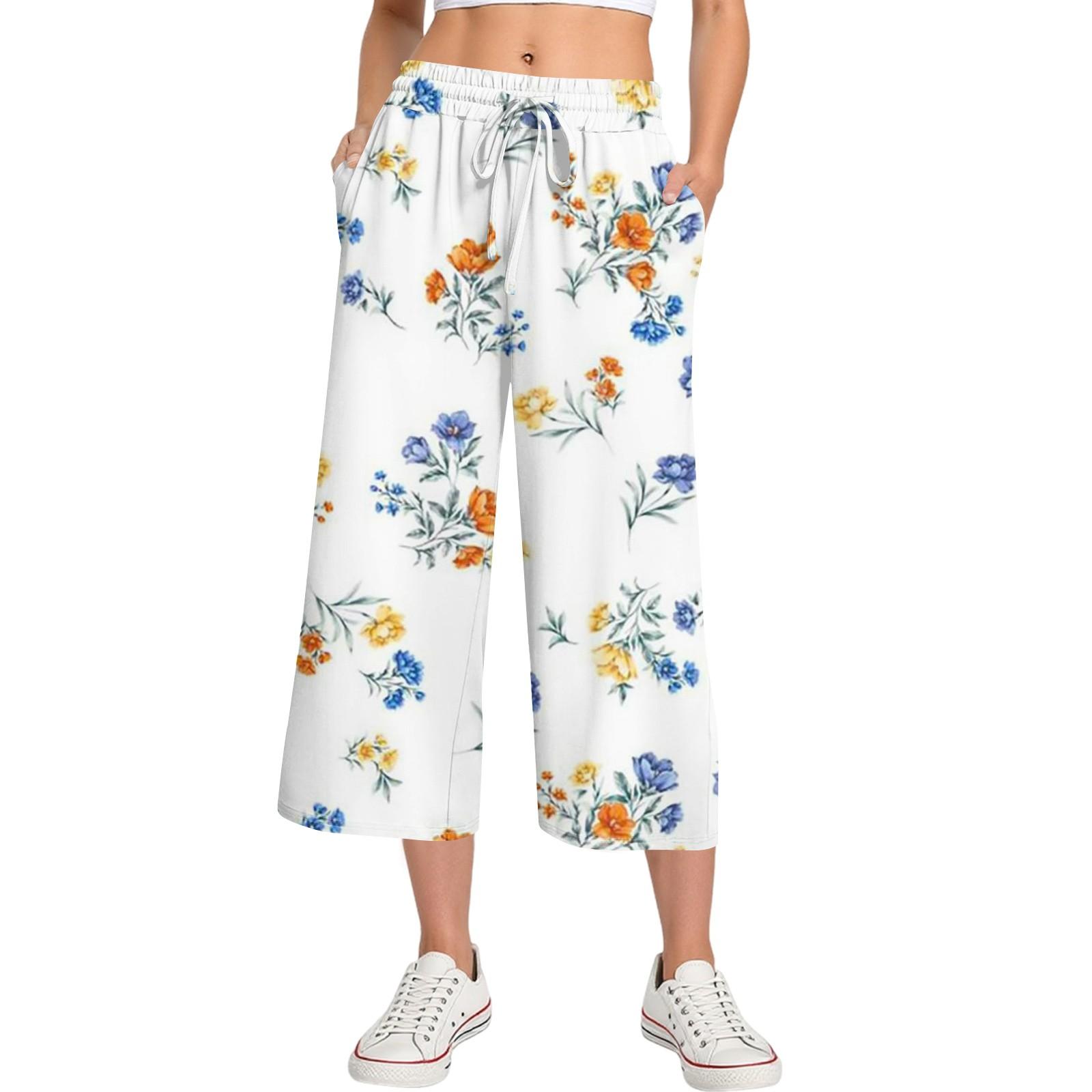 Женские летние повседневные спортивные брюки с высокой талией и принтом, укороченные брюки свободного покроя XL белый
Женские летние повседневные спортивные брюки с высокой талией и принтом, укороченные брюки свободного покроя XL белый