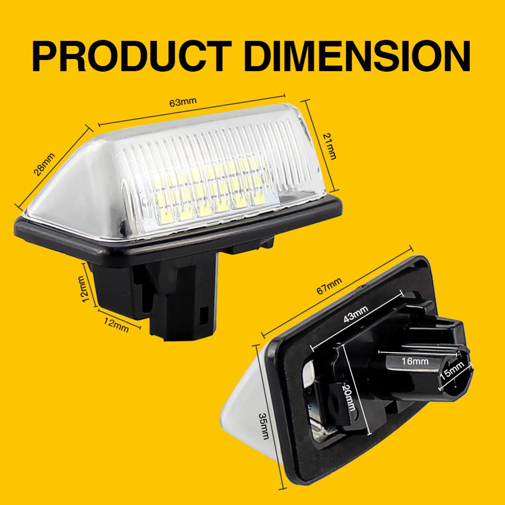 LED License Plate Lights for Toyota Corolla E11 ZZE12 NDE12 ZDE12 1997-2001 Number Plate lamps bulb Automotive Accessories
LED License Plate Lights for Toyota Corolla E11 ZZE12 NDE12 ZDE12 1997-2001 Number Plate lamps bulb Automotive Accessories