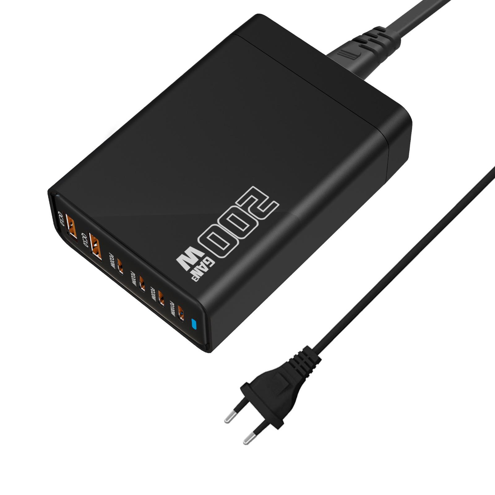 200W GaN Multi-Port Charger, 100W PD Fast Charging for DJI Drones, Universal Multi-Function Fast Charge Adapter. EU Plug with Stand білий
200W GaN Multi-Port Charger, 100W PD Fast Charging for DJI Drones, Universal Multi-Function Fast Charge Adapter. EU Plug with Stand білий