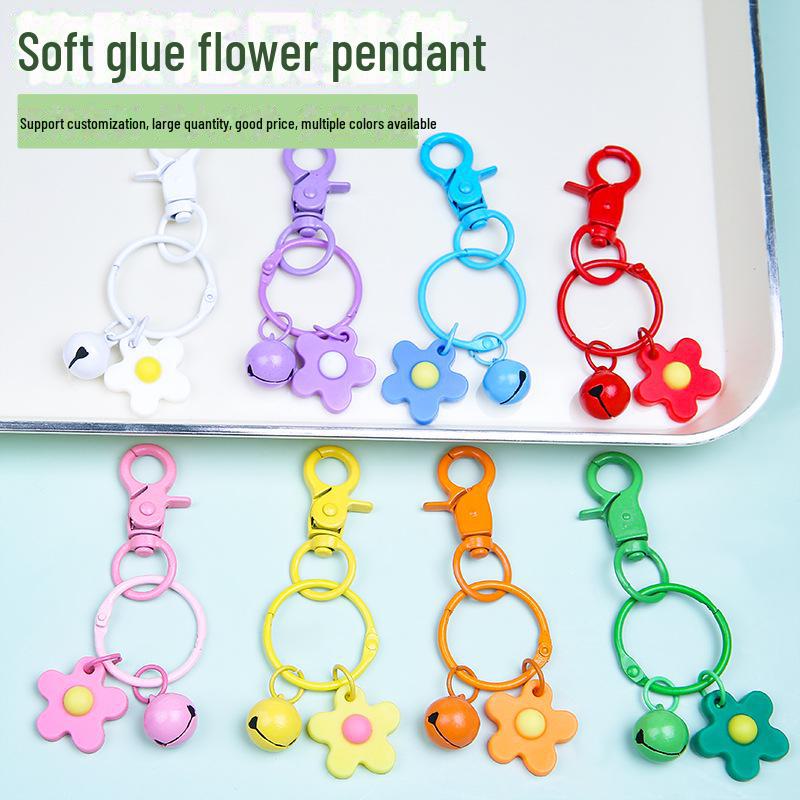 Creative Korean Soft Glue Small Flower Bell Keychain DIY Pendant - Sweet Girl Bag Ornament
Creative Korean Soft Glue Small Flower Bell Keychain DIY Pendant - Sweet Girl Bag Ornament