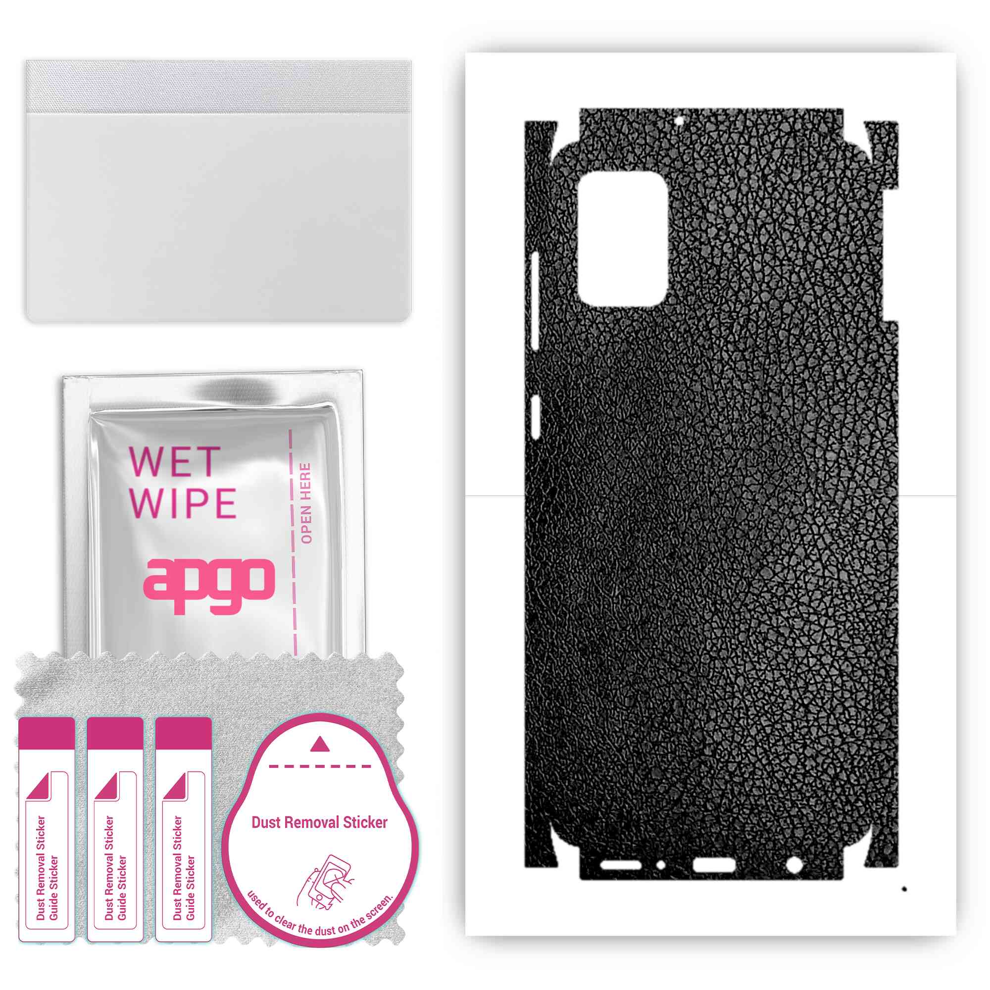 Apgo Protective Skin Sticker for the back+sides compatible with Samsung Galaxy A31, Full Wrap Film, Foil, Vinyl - Pattern Black Leather
Apgo Protective Skin Sticker for the back+sides compatible with Samsung Galaxy A31, Full Wrap Film, Foil, Vinyl - Pattern Black Leather