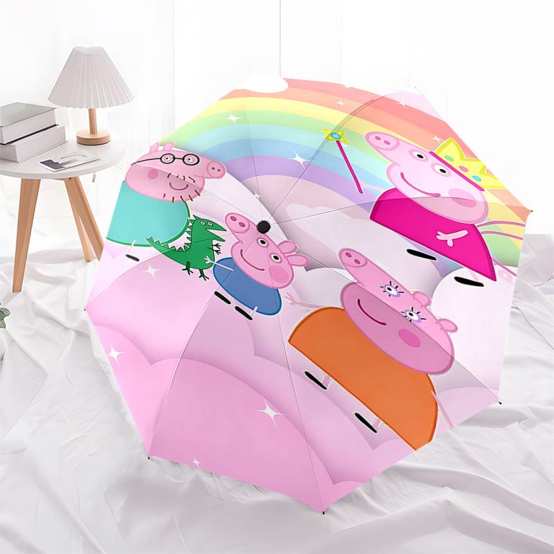 Peppa Pig Family Magic Wand Rainbow Outdoor Umbrella - Automatic Open/Closed, Foldable Design, 8-Bone Iron Frame, Festival Gift for Fans and
Peppa Pig Family Magic Wand Rainbow Outdoor Umbrella - Automatic Open/Closed, Foldable Design, 8-Bone Iron Frame, Festival Gift for Fans and