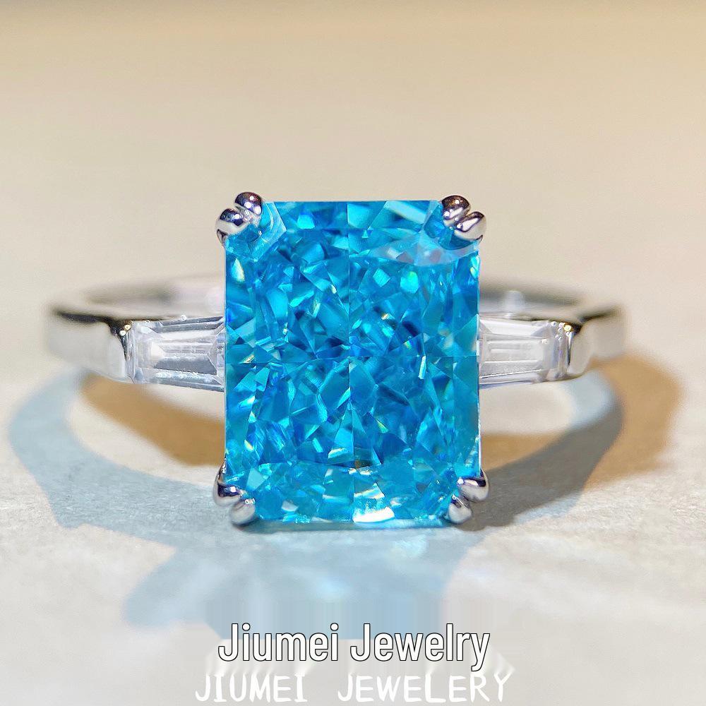 Luxury S925 Sterling Silver Ring with Sea Blue Zircon - Women s Stylish Ins-Inspired Design Size 7
Luxury S925 Sterling Silver Ring with Sea Blue Zircon - Women s Stylish Ins-Inspired Design Size 7