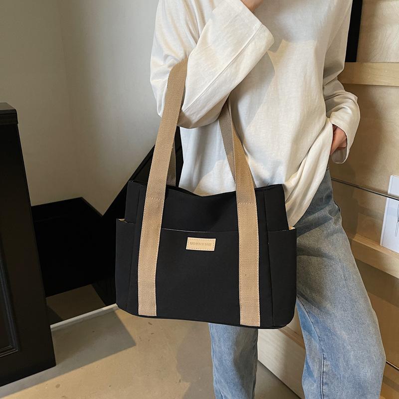 New portable canvas shoulder bag women s bag large capacity multi-bag fabric bag leisure work solid color tote bag one size fits all чёрный
New portable canvas shoulder bag women s bag large capacity multi-bag fabric bag leisure work solid color tote bag one size fits all чёрный