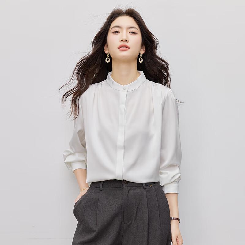 Жіноча елегантна сорочка з довгим рукавом і стійкою M
Жіноча елегантна сорочка з довгим рукавом і стійкою M