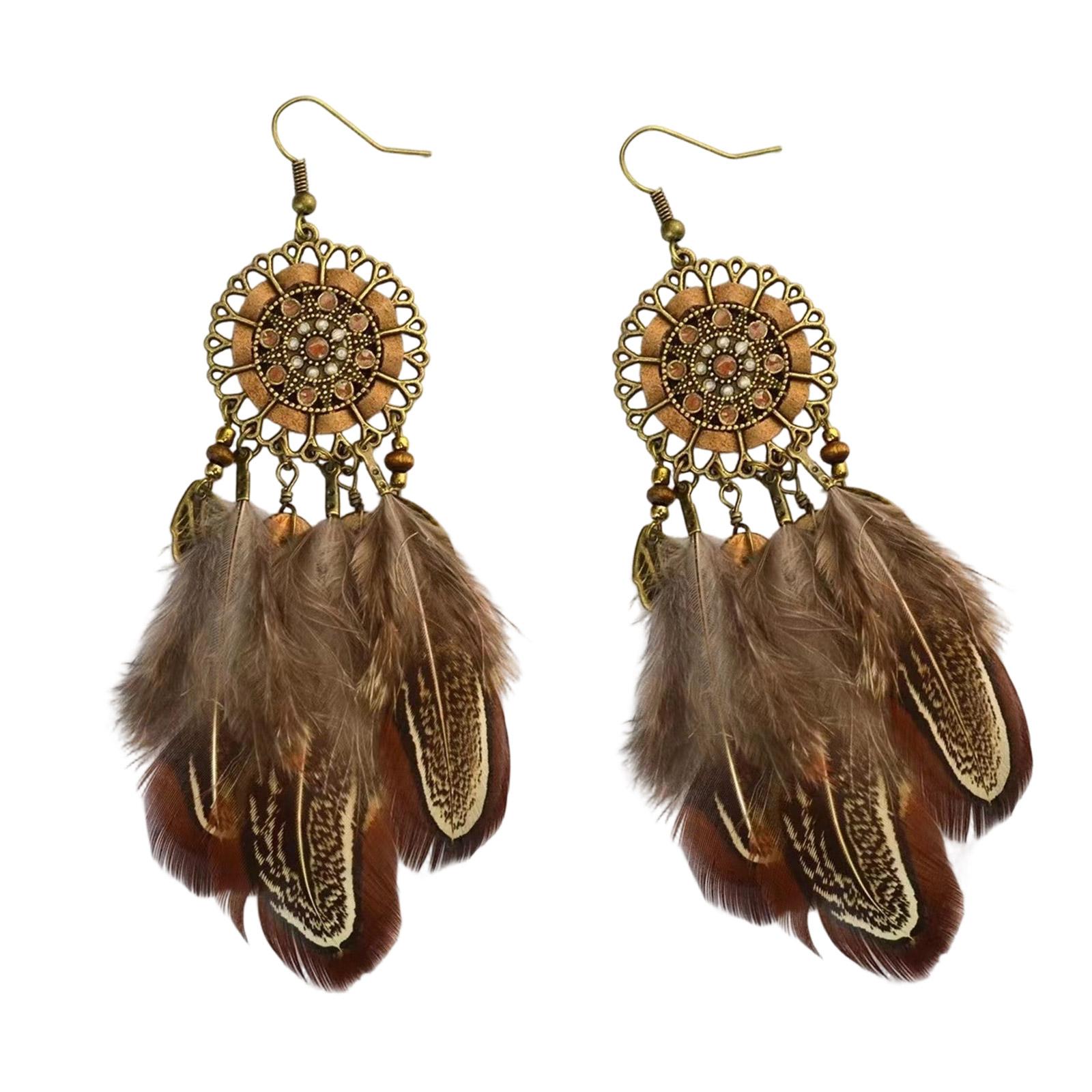 Stylish Dangle Earrings Bohemian Jewelry Daily Wear Accessory Tassels Earrings Feather Texture for Fashion Outfits 1
Stylish Dangle Earrings Bohemian Jewelry Daily Wear Accessory Tassels Earrings Feather Texture for Fashion Outfits 1