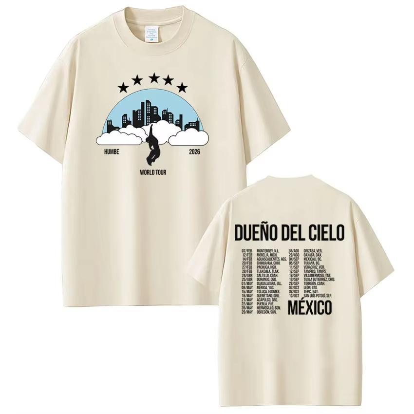 Humbe Dueno Del Cielo 2026 World Tour Tees Men Women Harajuku T Shirt Fashion Hip Hop Gothic Punk cotton Tshirts Streetwear L
Humbe Dueno Del Cielo 2026 World Tour Tees Men Women Harajuku T Shirt Fashion Hip Hop Gothic Punk cotton Tshirts Streetwear L