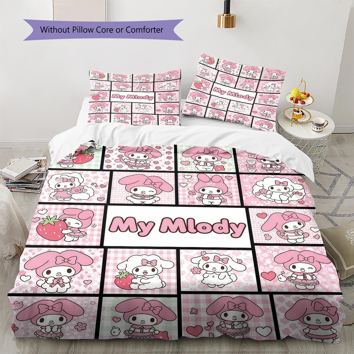 My Melody Pattern Bedding,Quilt Set Quilt Cover Pillowcase Home Birthday Gift(1 * duvet cover + 2 * pillowcase, without core) 135x200cm
My Melody Pattern Bedding,Quilt Set Quilt Cover Pillowcase Home Birthday Gift(1 * duvet cover + 2 * pillowcase, without core) 135x200cm